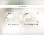 Wedding Photobooth Template, Anniversary Photo Booth, Bridal Shower Greenery Flowers, 4x6 Mirrorbooth, 360 Overlay Frame, 683