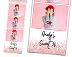 Rose Pink Sweet 16 Wedding Anniversary 2x6 photobooth template darkroom booth photo booth Valentine Dunce party
