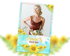 Sunflower Photo Booth Template 4x6 frame for sweet 16 wedding birthday