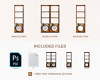 Halloween Photo Booth Template 2x6 Strip 3 photo Pumpkin Scary Trick or Treat Halloween 2024 Photo Booth Template vintage rustic theme TB55