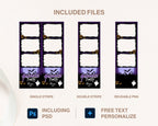 Halloween Photobooth Template 2x6 Strip 3 photo Trick or Treat Purple Halloween Photo Booth Template Pumpkin Scary Night TB199
