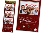 Christmas Photo Booth Template, Merry Christmas and New Year 2x6 Photobooth Template pine tree