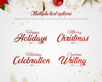 Christmas Photobooth Template, Merry Christmas and New Year, Poinsettia Xmas Photobooth Template