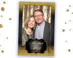 Wedding Photo booth Template Gold Glitter Photobooth Template for Birthday Gold Bridal Wedding Anniversary Photo Booth Template with FONT