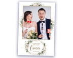 Wedding Photobooth template 4x6 portrait vertical with Floral blush flowers and greenery photo booth template TB683