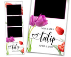 Wedding Photobooth Template Tulip Floral Photobooth Template 2x6 Photo booth Tulips Sweet Sixteen 16 Bridal Shower Birthday