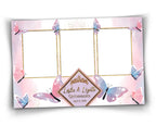 Birthday Blue Butterfly Quinceañera Photobooth template 4x6 Mirror Booth sweet sixteen 16 birthday purple pink photo booth template