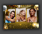 Mirror Booth 3 vertical photo, Birthday, Disco Party, New Year, Holiday, Night Party, Festival Celebration, Photo Booth Template
