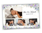 Purple Wedding 4x6 Photo Booth Template Bridal Shower Sweet 16 Floral Anniversary Photobooth Template with PSD PNG