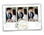 Wedding photo booth template with eucalyptus 4x6 Mirror Booth 3 Photos Photobooth Template