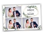 Photobooth Template Wedding Bridal Shower Sweet 16 Floral Anniversary Photo Booth Template 4x6 3 Photos Photobooth Template with Font