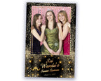Photo Booth Template Birthday Party Gold Glitter Photobooth Template 2x6  3 Photo or, 2 Strip 6 photos