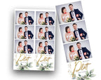 Wedding Bridal Shower green Photobooth Template Floral leaves Anniversary Photo Booth Template 2x6 photo strip botanic watercolor TB336 716