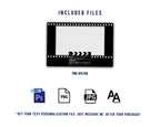 Movie Reel Film Photobooth Template Birthday Wedding Camera Roll movie Cinema 4x6 Photo Booth Template photo