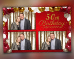 Birthday Photo Booth Template rose gold Balloon sweet 16 Photobooth 4x6 inch 3 Photos dslr mirror darkroom  booth font file psd png