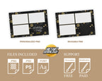 Christmas Photobooth Template 4x6 Merry Christmas and New Year Winter Wonderland and Holiday Photo booth Template Gold Black Silver