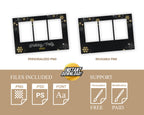 Gold Black Silver Christmas Photobooth Template 4x6 3 photo mirror booth Merry Christmas and New Year and Holiday photo booth Template