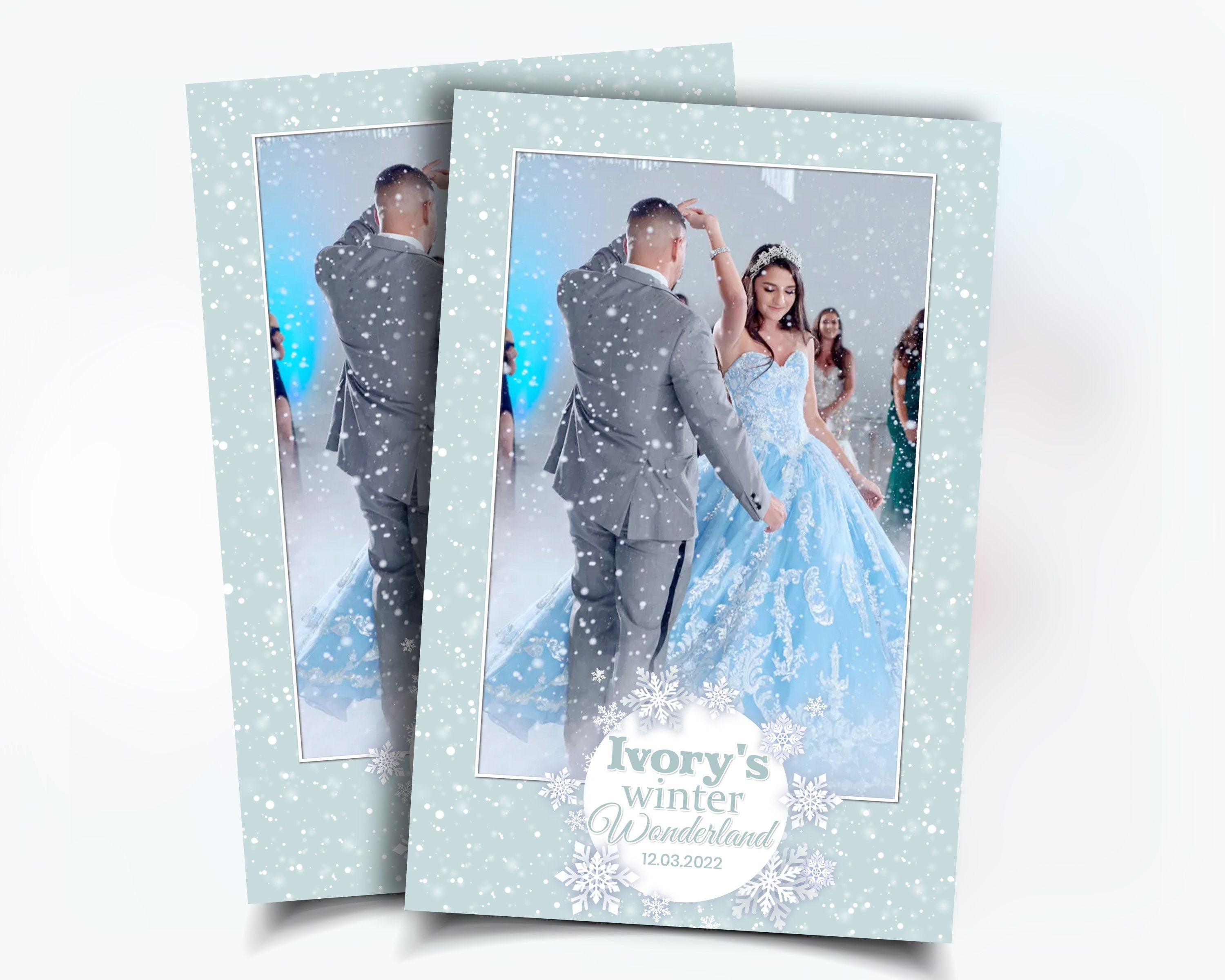 Photo Booth Template, Winter Wonderland, Winter Carnival 2021 4x6 Single photo