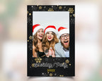 Snowflakes Christmas Photo Booth Holiday Photobooth Merry Christmas and New Year Xmas