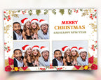 Christmas Photobooth Template Merry Christmas Photo Booth New Holiday New Year Template Red Gold Green
