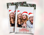 Christmas Photobooth Template Merry Christmas and New Year Strip Winter Wonderland and Holiday Photobooth Template Gold Mirror Booth 4x6