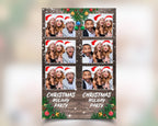 Holiday Party Christmas Photo Booth Template Merry Christmas and New Year 2x6 Dual Strip Xmas Photobooth Template