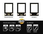 Graduation Photobooth Template, Class of Photo Booth Template, Mirror Booth, 360 Overlay, Golden Prom and Editable Template