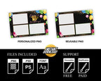 Colorful Birthday Balloons Sweet 16 Photobooth Template Quinceañera Photo Booth Quinceanera party