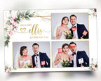 Wedding Photobooth template, Anniversary Photo Booth Template, Greenery with Pink Flowers, Bridal Shower Floral Overlay, 683