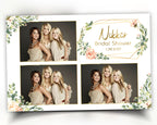 Photo Booth Template Wedding Bridal Shower Greenery Sweet 16 Floral Anniversary 4x6 Photobooth Template