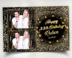 Photo Booth Template Birthday Party Gold Sparkle Glitter Photobooth Template 4x6 layout 10