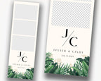 Monstera Leaves Wedding Photobooth template 2x6 Strip greenery bridal shower photo booth template Mirror Booth Salsa Touchpix