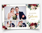 Wedding Photobooth Template, Floral Photobooth Template, 4x6 Wedding Photo booth Template, Sweet 16, Bridal Shower with font link