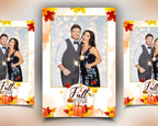 Fall Festival & Thanksgiving photobooth template 4x6 Single Portrait photo orange pumpkin theme mirror booth layout PSD PNG Font list F7