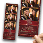 Maroon Graduation Photo Booth Template Prom 2023 Photobooth Class of 2023 Burgandy Gold Graduation Photobooth Strip
