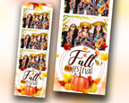 Thanksgiving & Fall Festival 2x6 photo booth template orange pumpkin theme 3 photo strip layout for DSLR booth darkroom booth and psd png F7
