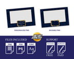 Christmas Photobooth Template 4x6 Landscape Navy Blue & Gold Photo booth Xmas Holiday Party 2023 4x6 single shot happy new year's eve 2024