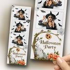 Halloween Party 2024 Photobooth Template 2x6 Trick or Treat Photo booth Pumpkin Template Strip 3 shots PSD PNG editable