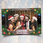 Christmas Photo Booth Template Holiday Party Merry Christmas and New Year, 4x6 Landscape Single Photo Xmas Mirror booth Photobooth Template