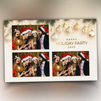 Christmas Photobooth Template, 2023 Happy Holiday Party Merry Christmas Gold and Green New Year 2024 4x6 Xmas Photo booth Template CM2