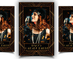 The Great Gatsby Photobooth Template Art Deco Photo booth BlaCK Gold Foil Geometric 1920s Wedding Groomsman