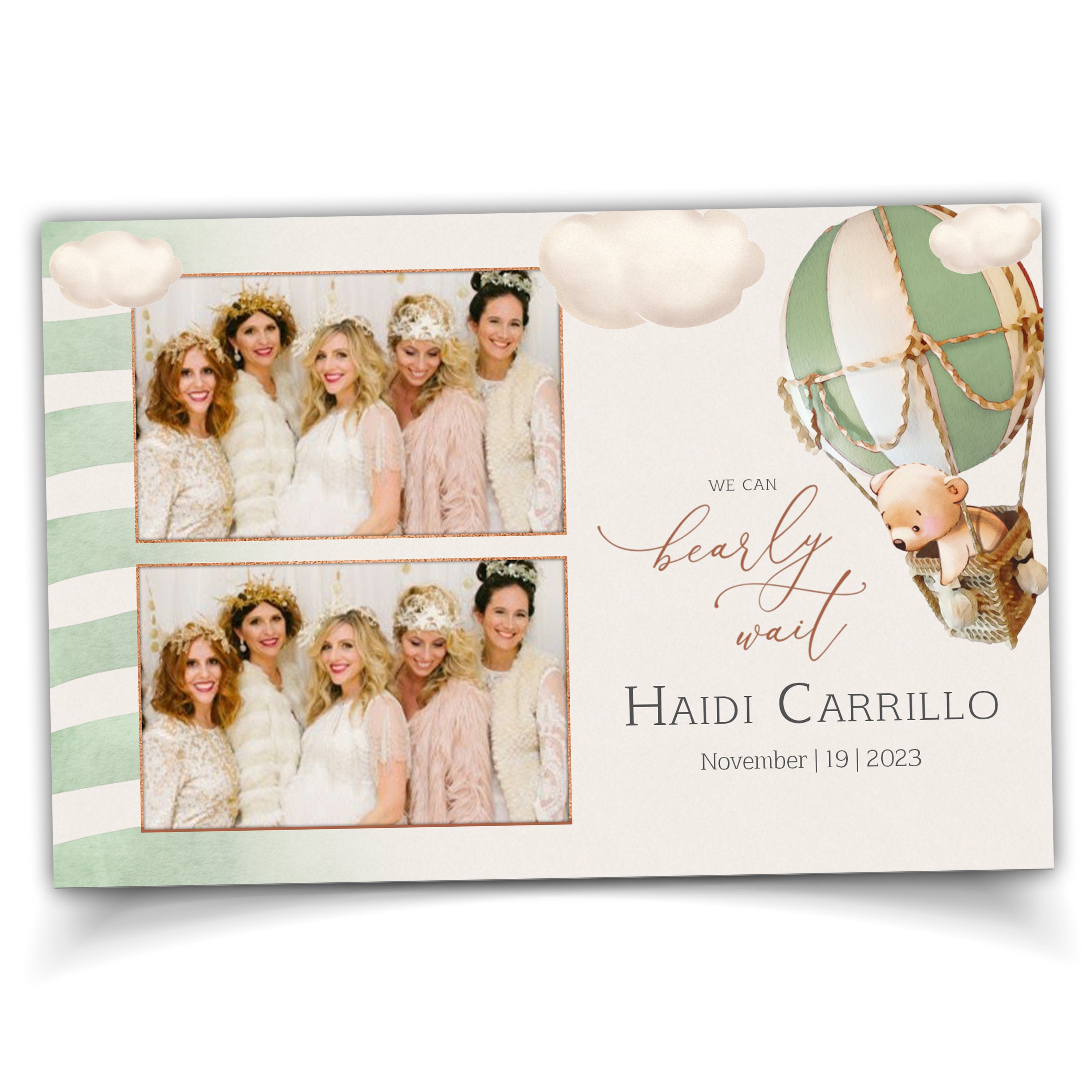 Photo Booth Template Baby Shower Birthday Bearly Wait Photobooth DSLR Touchpix Darkroom Mirror 360 Salsa