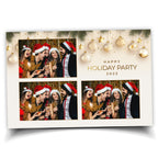 Christmas Photobooth Template, 2023 Happy Holiday Party Merry Christmas Gold and Green New Year 2024 4x6 Xmas Photo booth Template CM2