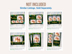 Christmas Holiday Party 2023 Photo Booth Template Green Gold xmas Party Photobooth 4x6 landscape 3 Portrait Photo mirror booth template CM5