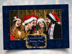 Christmas Photobooth Template 4x6 Landscape Navy Blue & Gold Photo booth Xmas Holiday Party 2023 4x6 single shot happy new year's eve 2024
