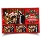 Christmas Photobooth Template, 4x6 Merry Christmas and New Year Xmas Green & Red for Mirror Salsa Darkroom, DSLR Touchpix and PSD PNG