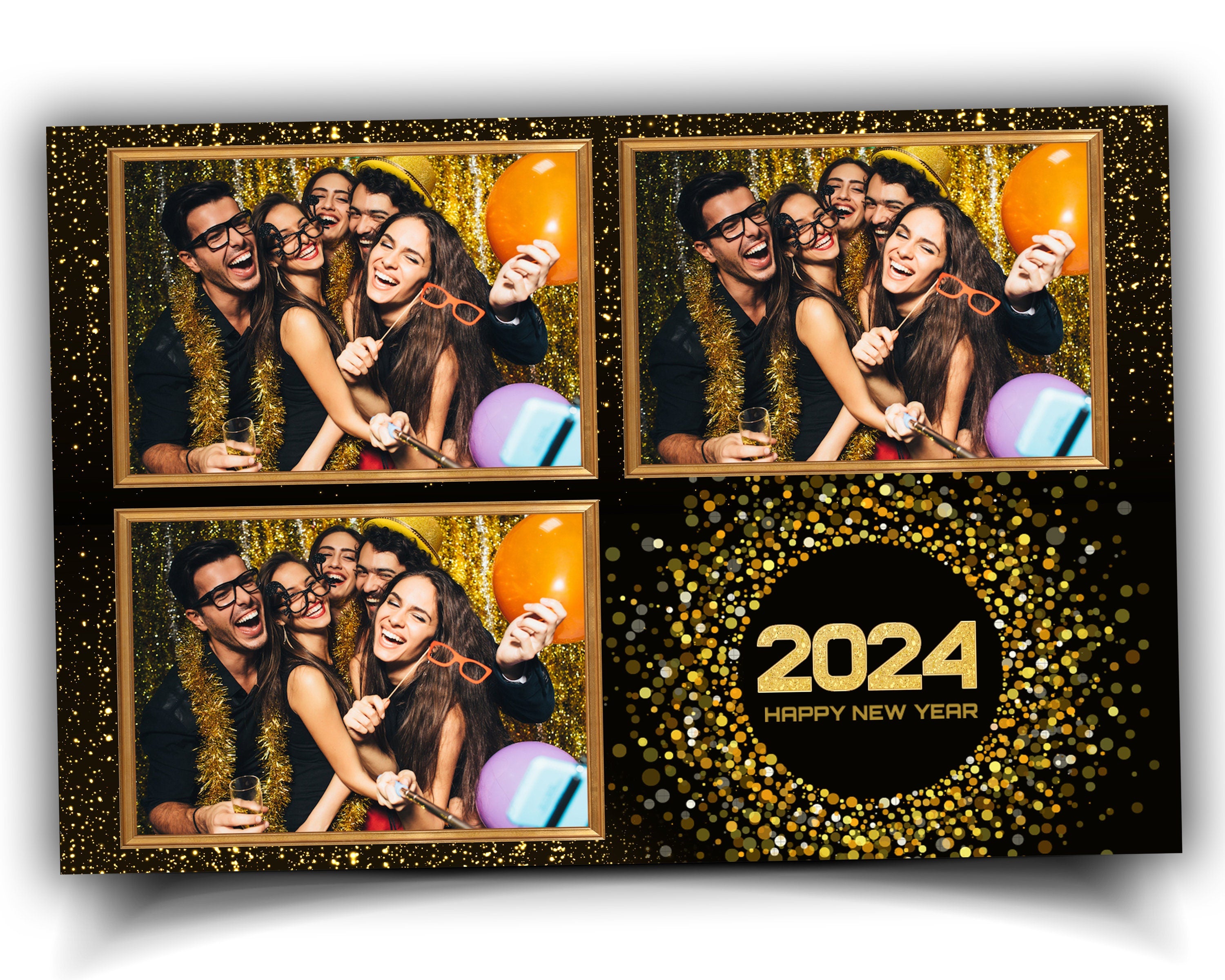 2025 New Year Photobooth Template | New Year Party | Holiday Party | 2025 Photo Booth Template | Happy New Year 2025