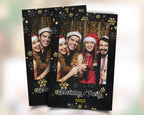 Snowflakes Christmas Photo Booth Holiday Photobooth Merry Christmas and New Year Xmas