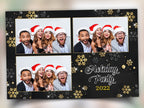 Christmas Photobooth Template 4x6 Merry Christmas and New Year Winter Wonderland and Holiday Photo booth Template Gold Black Silver