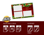 Christmas Photobooth Template, Merry Christmas, Holiday, Xmas Photo Booth, New Year, Green & Red Ball 22